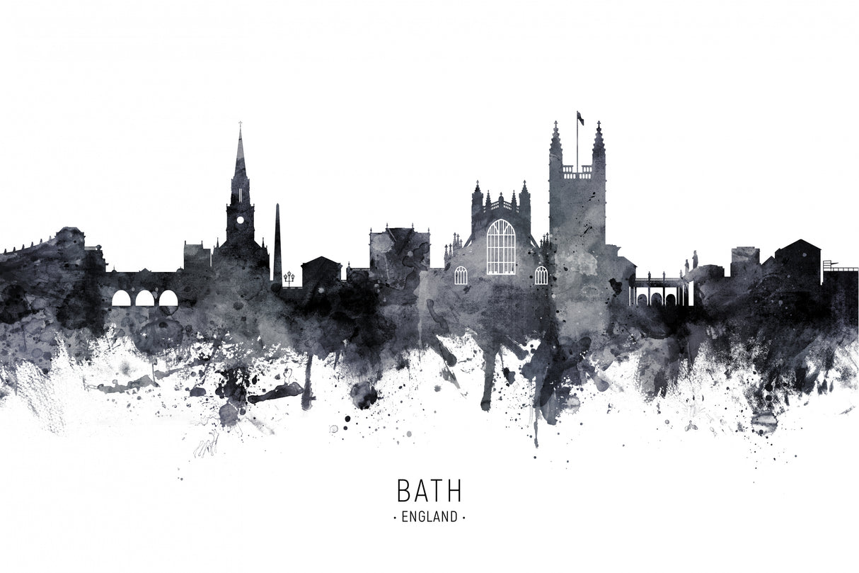 Bath England Skyline Cityscape Poster och Canvastavla