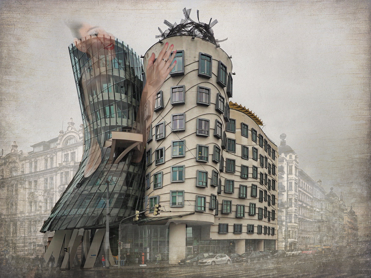 Dancing Building Poster och Canvastavla