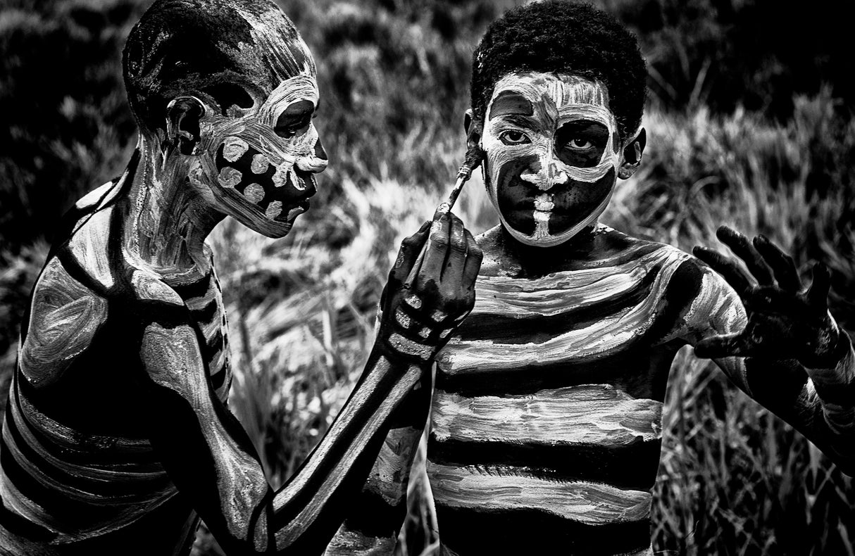 Skeleton boys - Mt. Hagen - Papua New Guinea Poster och Canvastavla