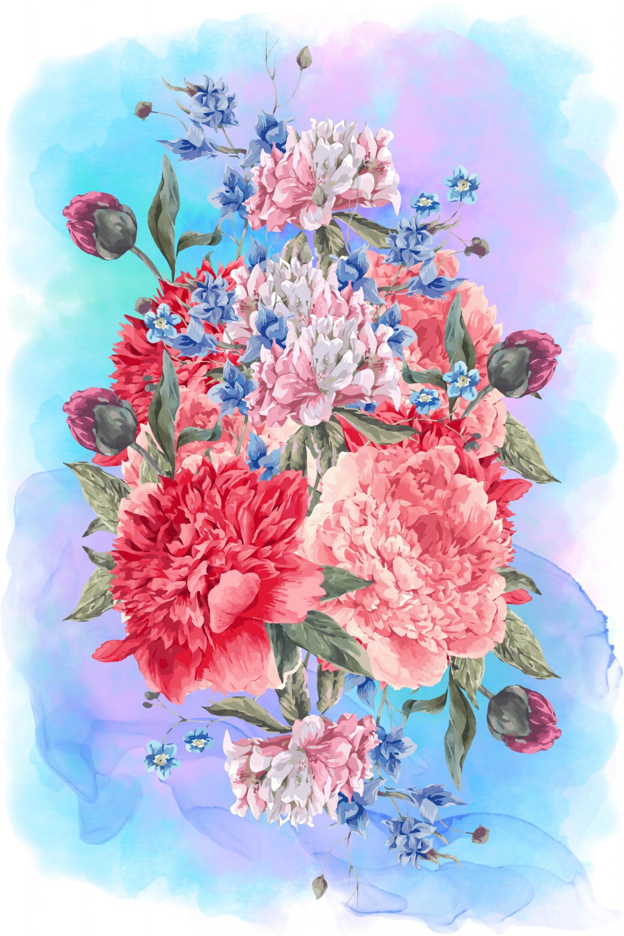 Bouquet of flowers Poster och Canvastavla