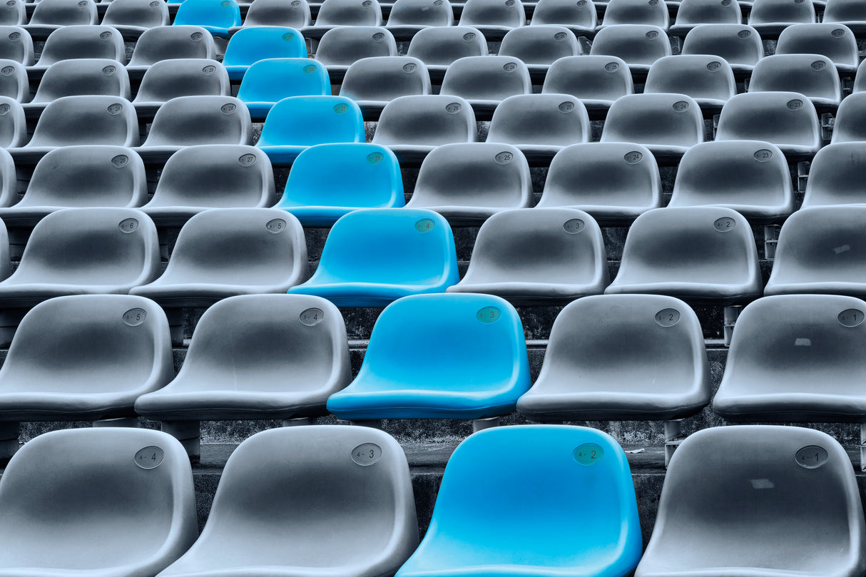 Row Blue Poster och Canvastavla