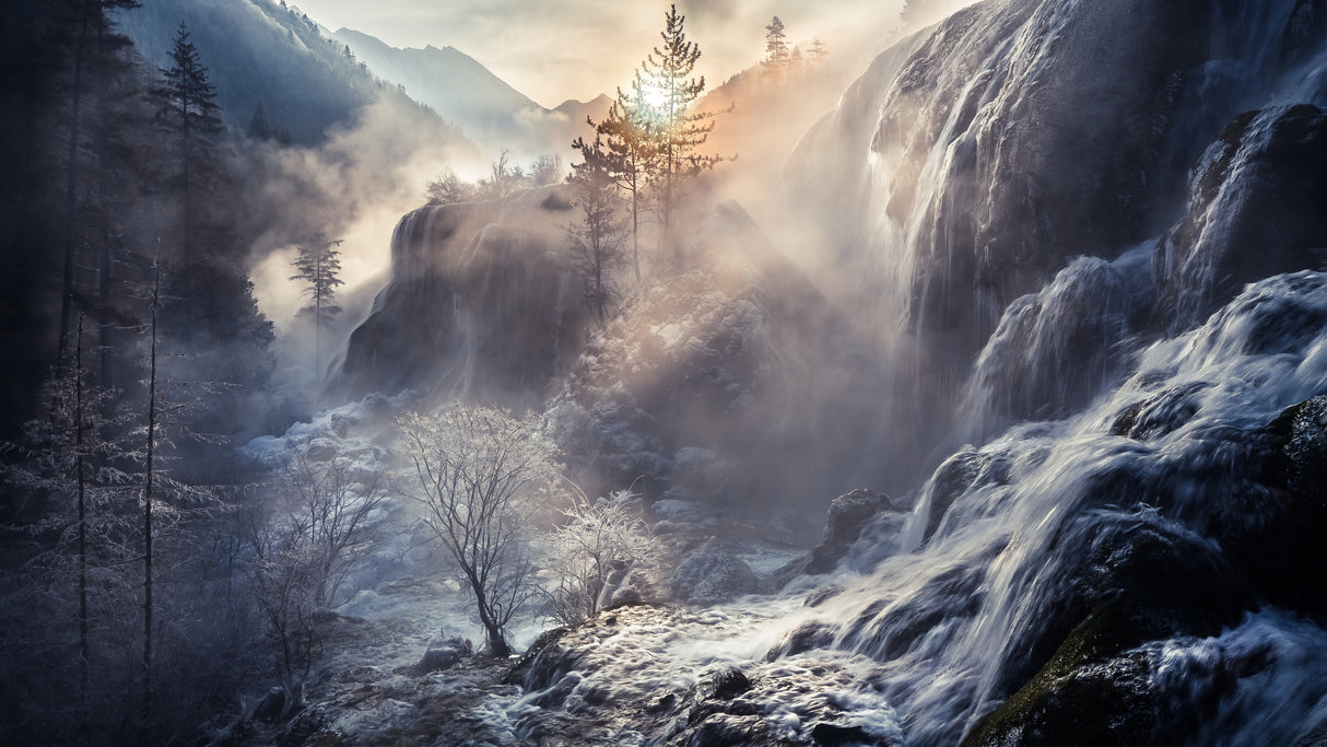 Jiuzhaigou China 《魔幻圣境》 Poster och Canvastavla