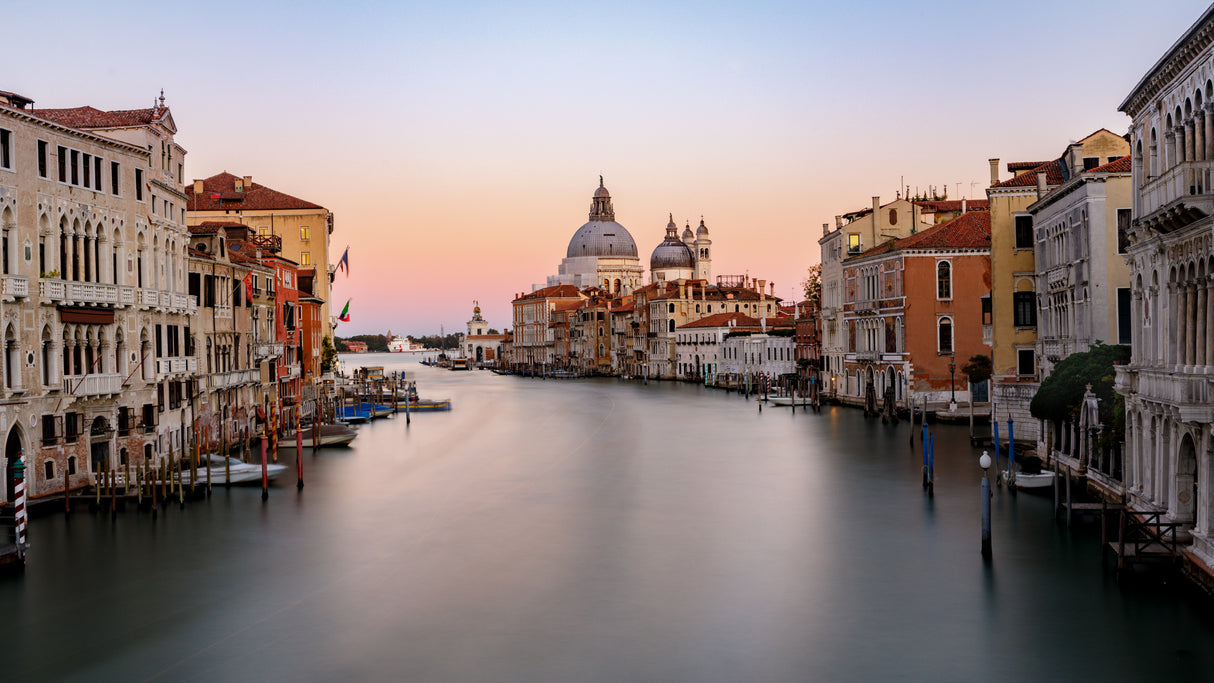 Canal Grande - sunset Poster och Canvastavla