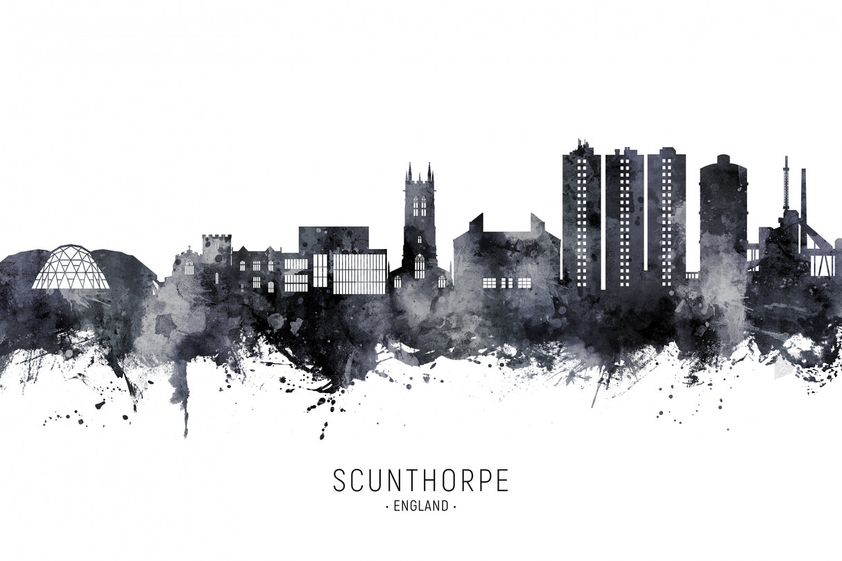 Scunthorpe England Skyline Poster och Canvastavla