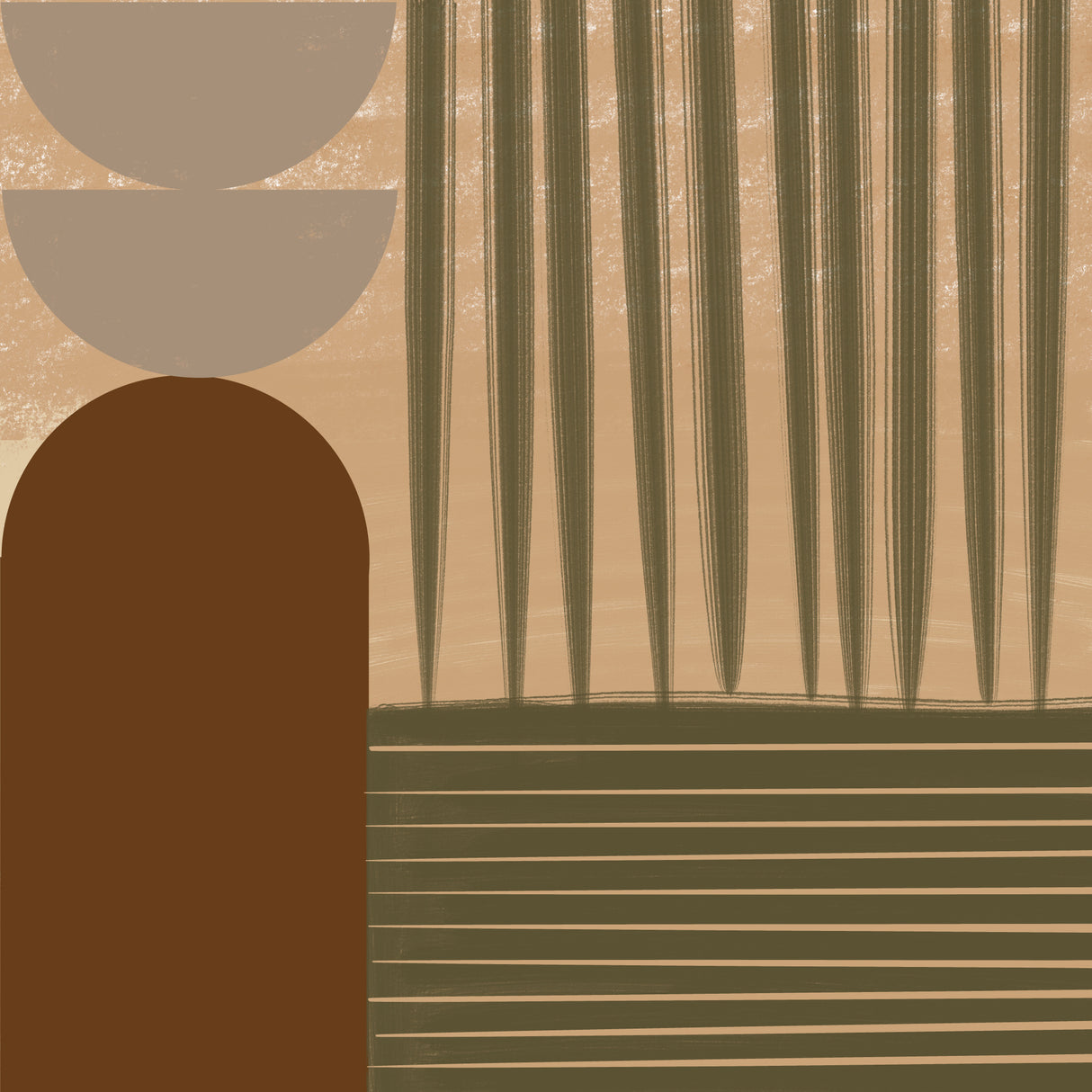 Fall Geometric Poster och Canvastavla