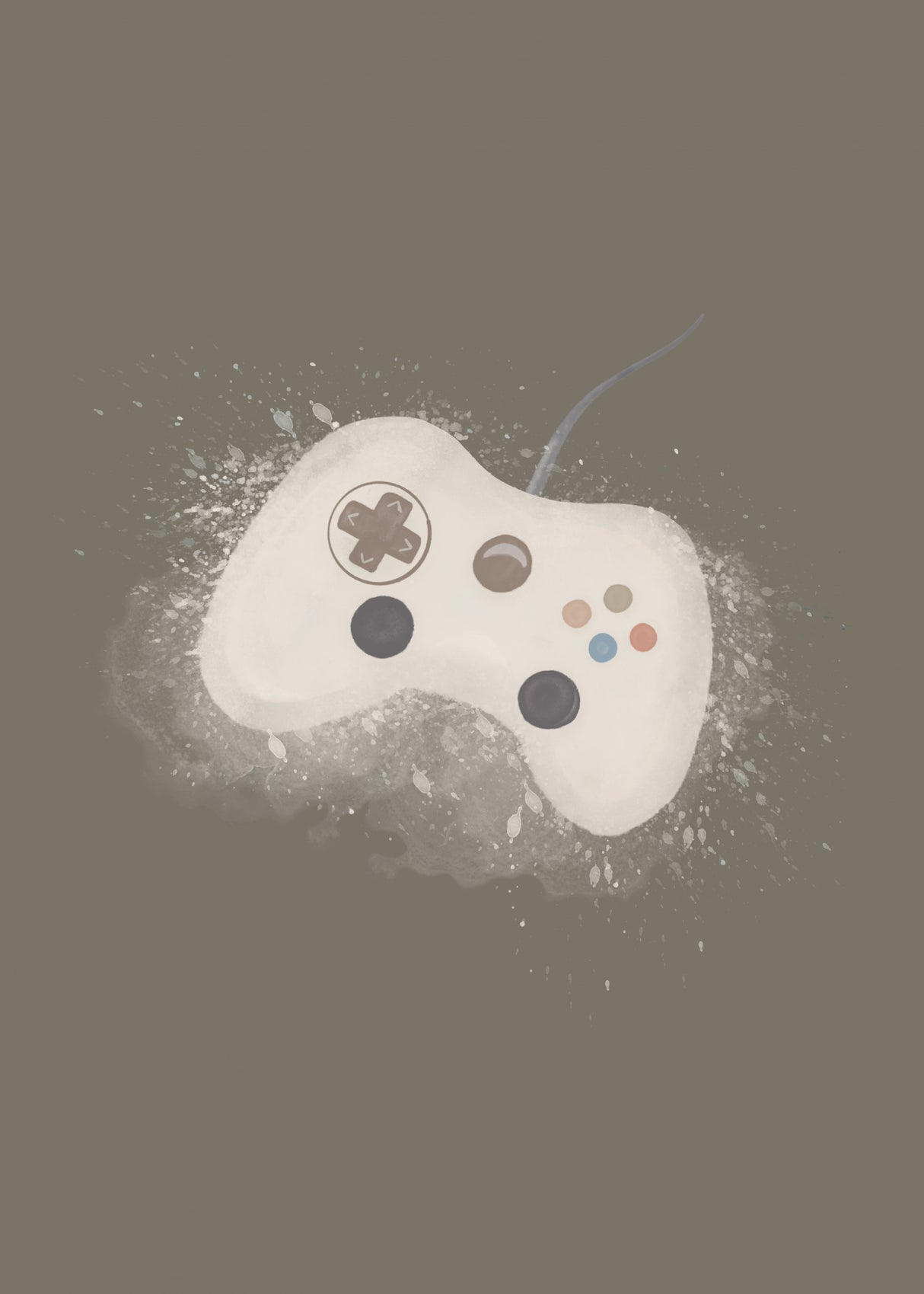 Gamer Splash Neutral Poster och Canvastavla