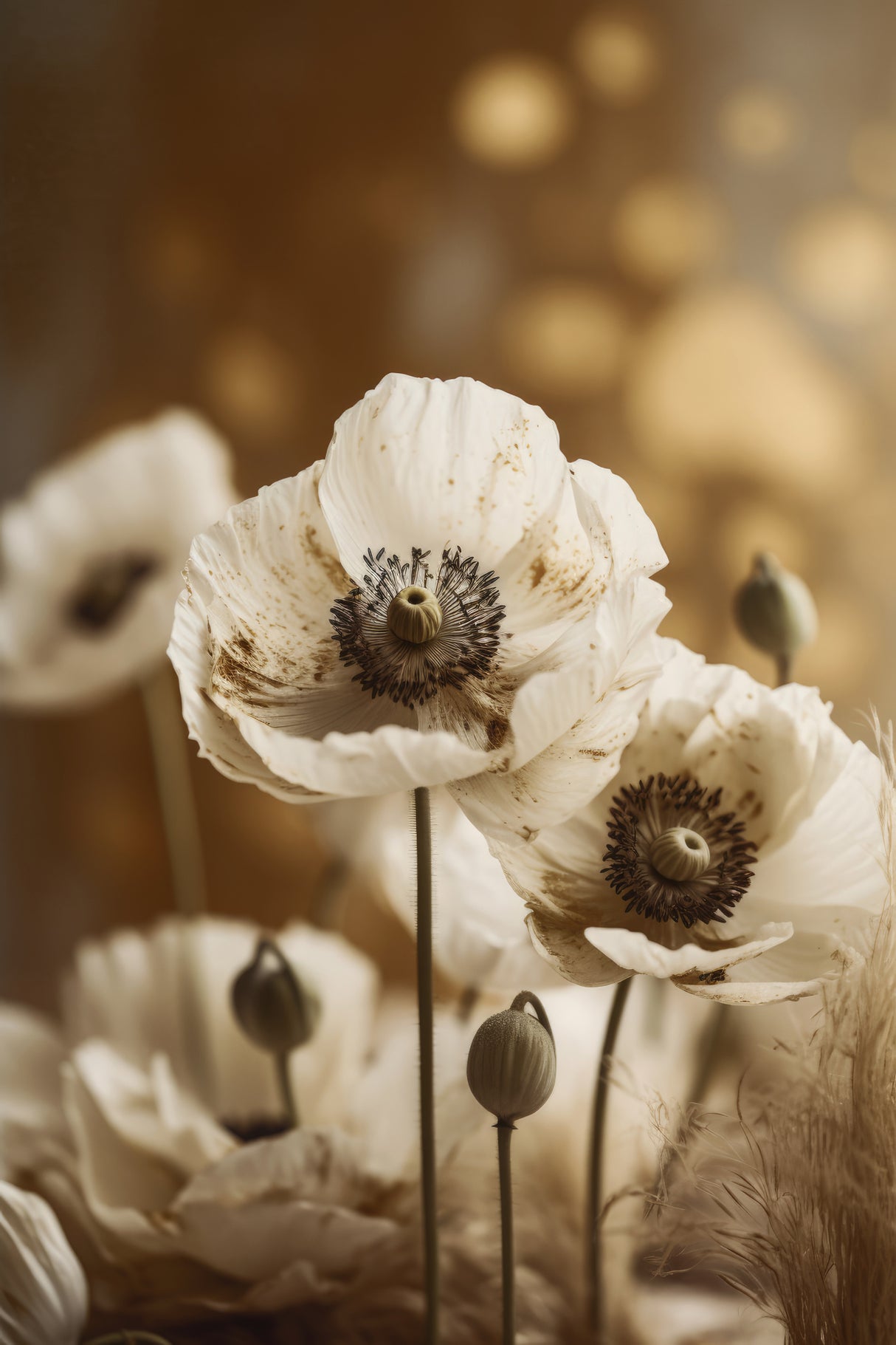 White Poppy Poster och Canvastavla
