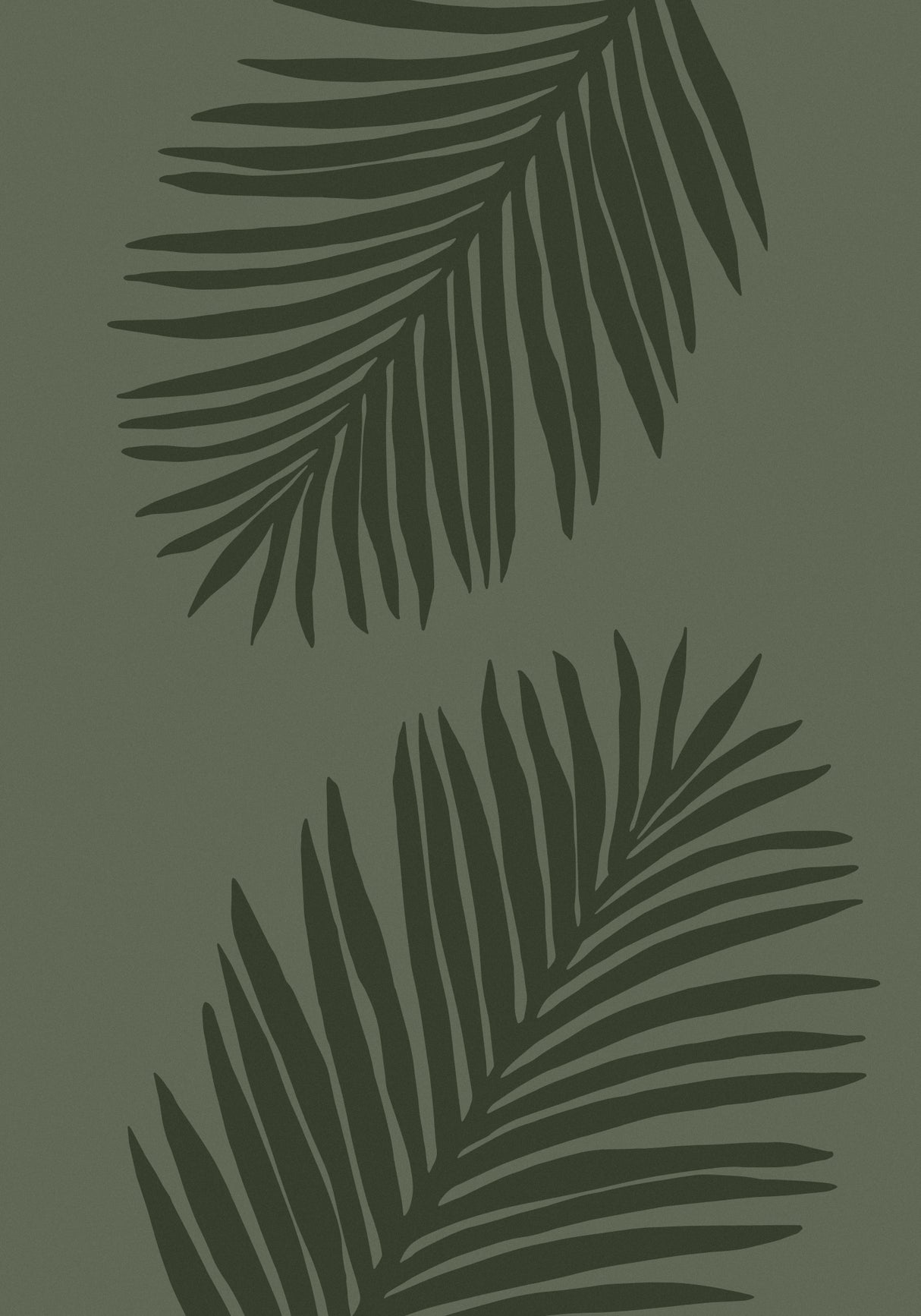 PALM LEAF 05 ALL GREEN Poster och Canvastavla