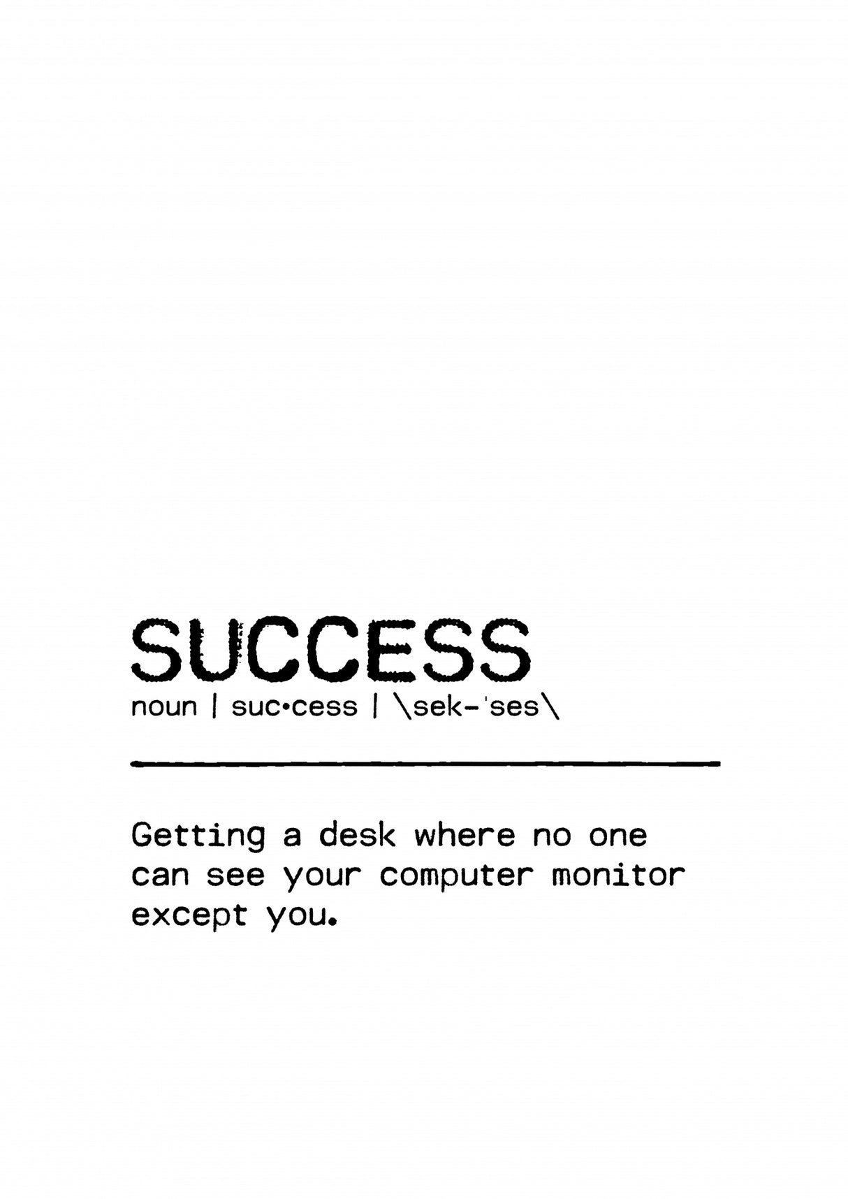 Quote Success Poster och Canvastavla
