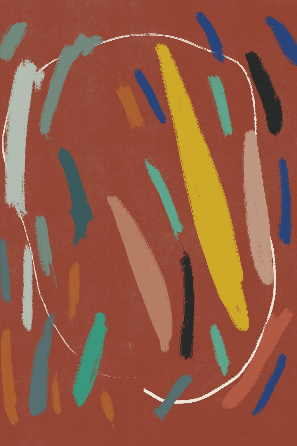 Color strokes 04 Poster och Canvastavla