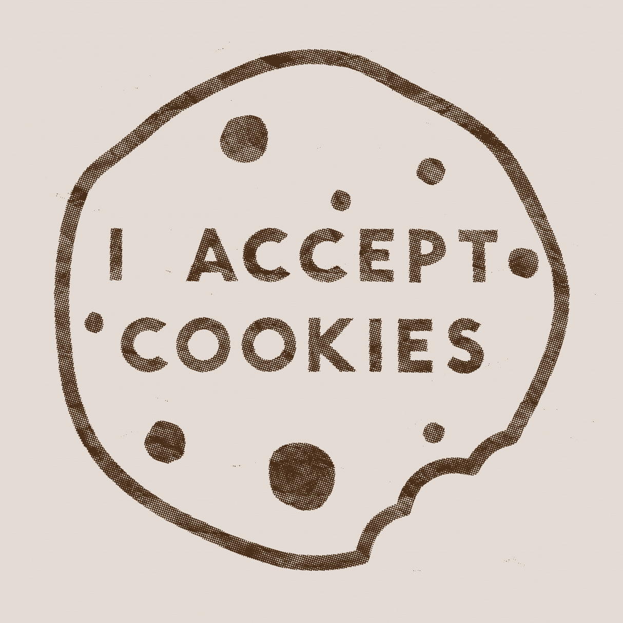 I Accept Cookies Poster och Canvastavla