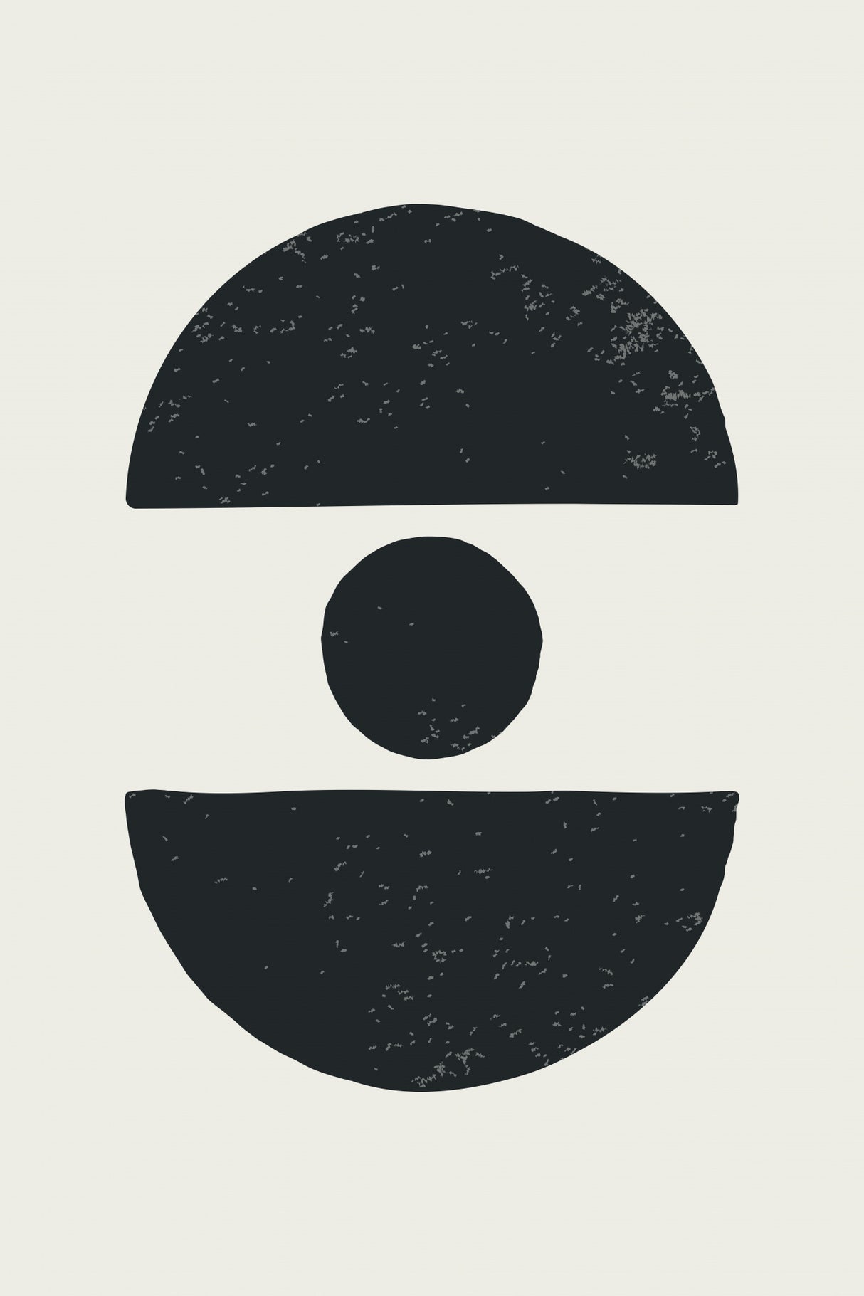 Black Abstract Shapes Series #4 Poster och Canvastavla