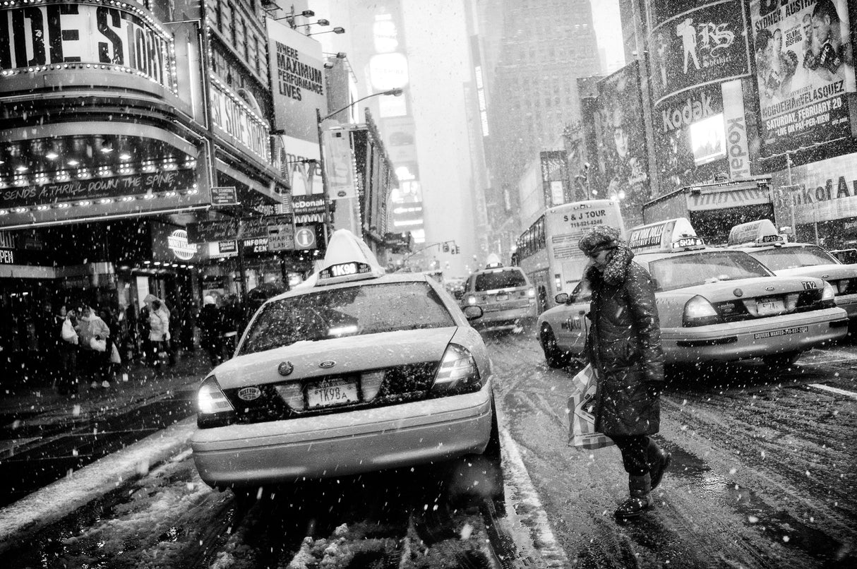 New York in Blizzard Poster och Canvastavla