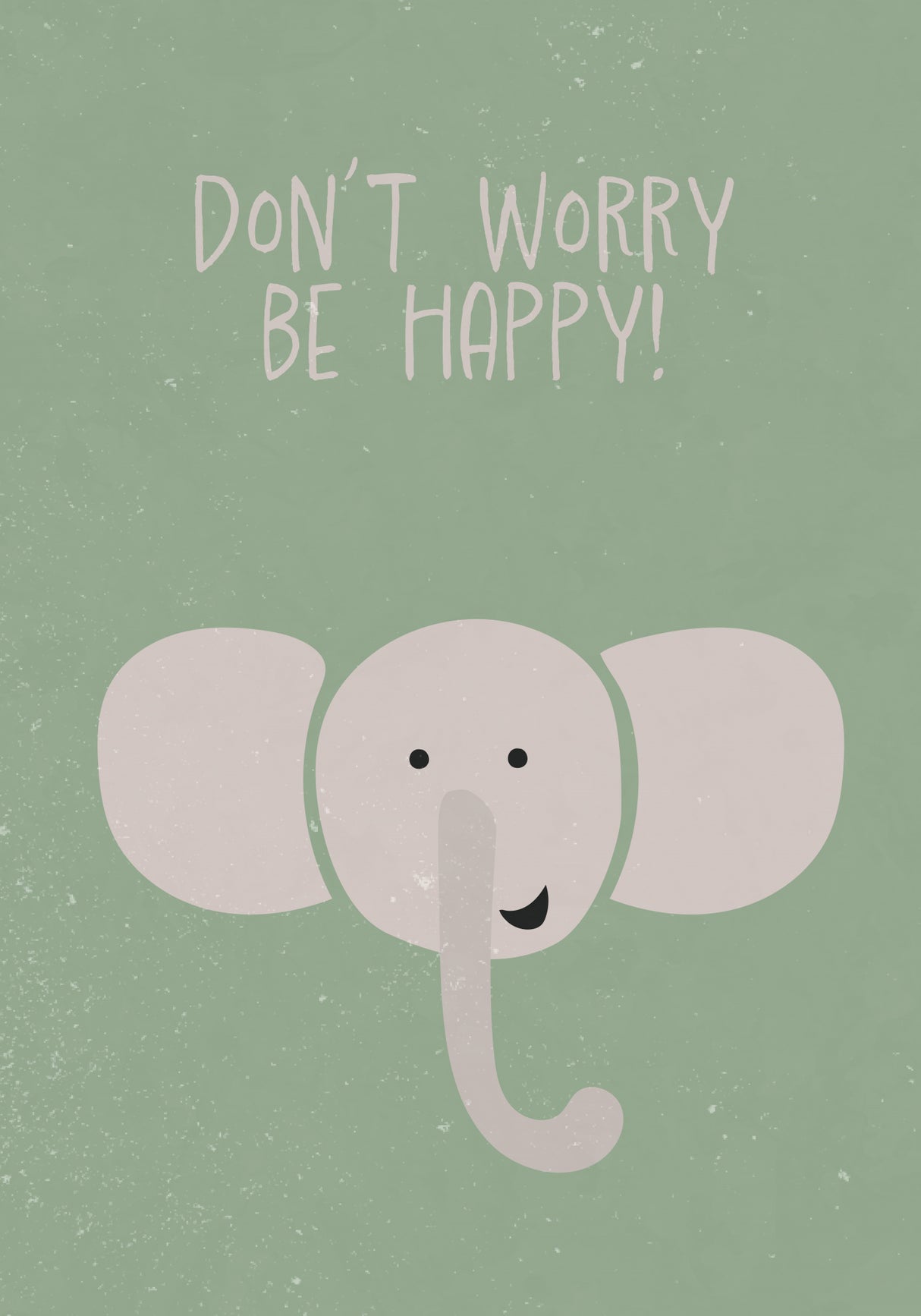 Elephant nursery print Poster och Canvastavla