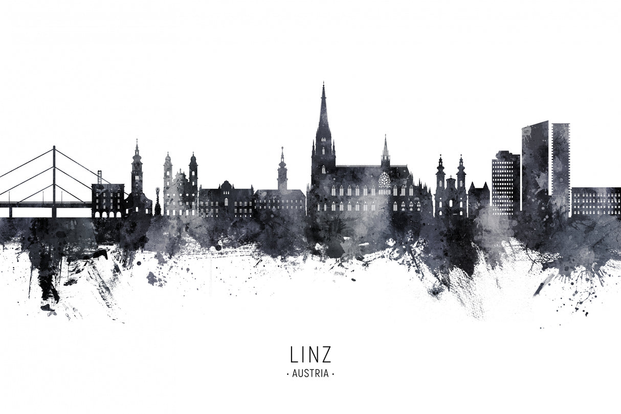 Linz Austria Skyline Poster och Canvastavla