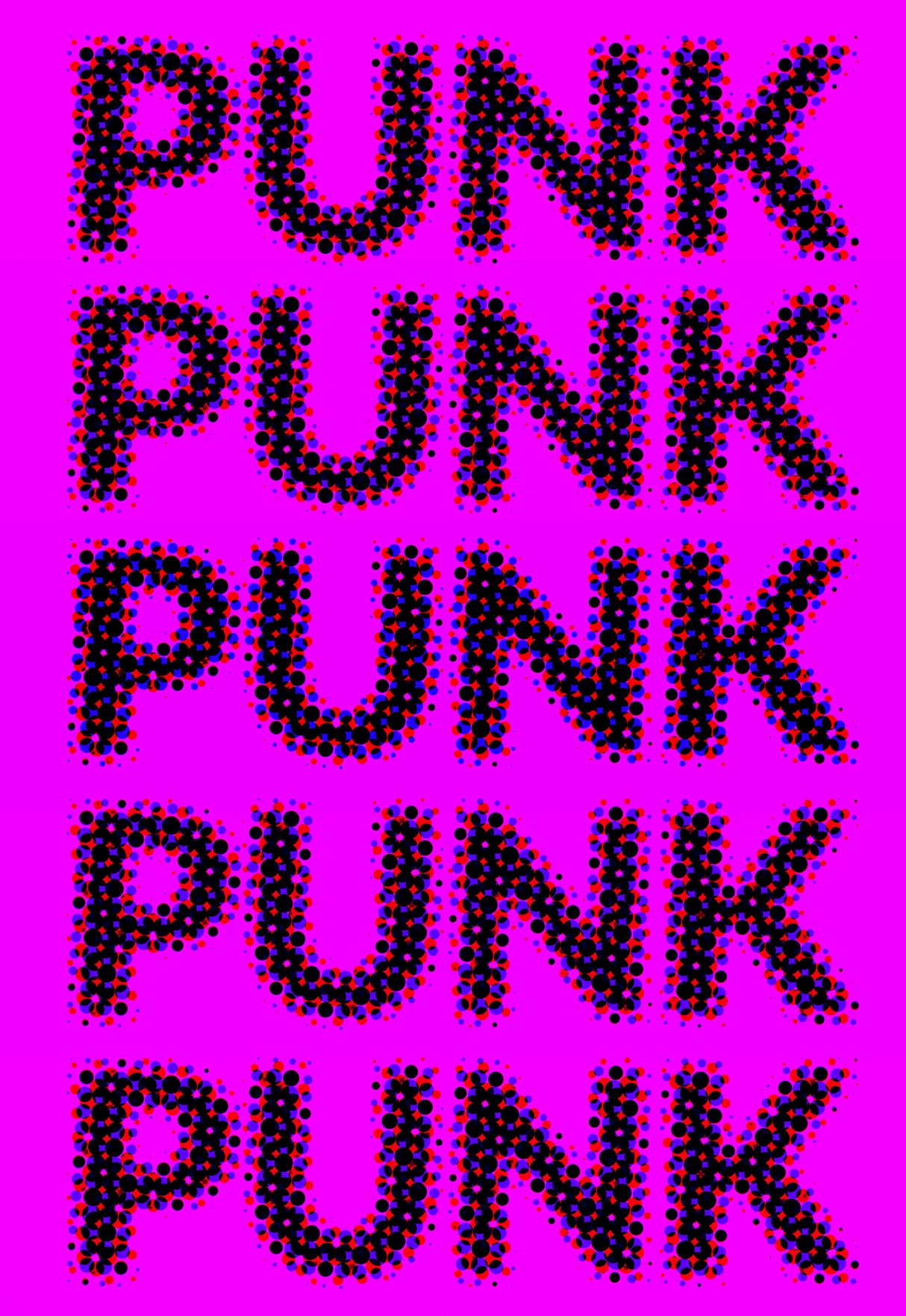 Pink Punk Poster och Canvastavla