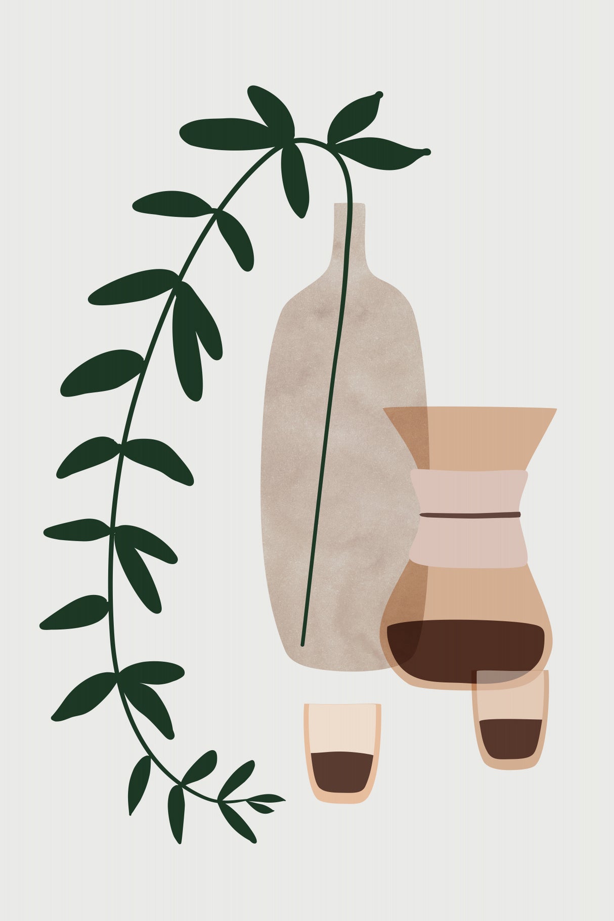 Boho coffee for two Poster och Canvastavla