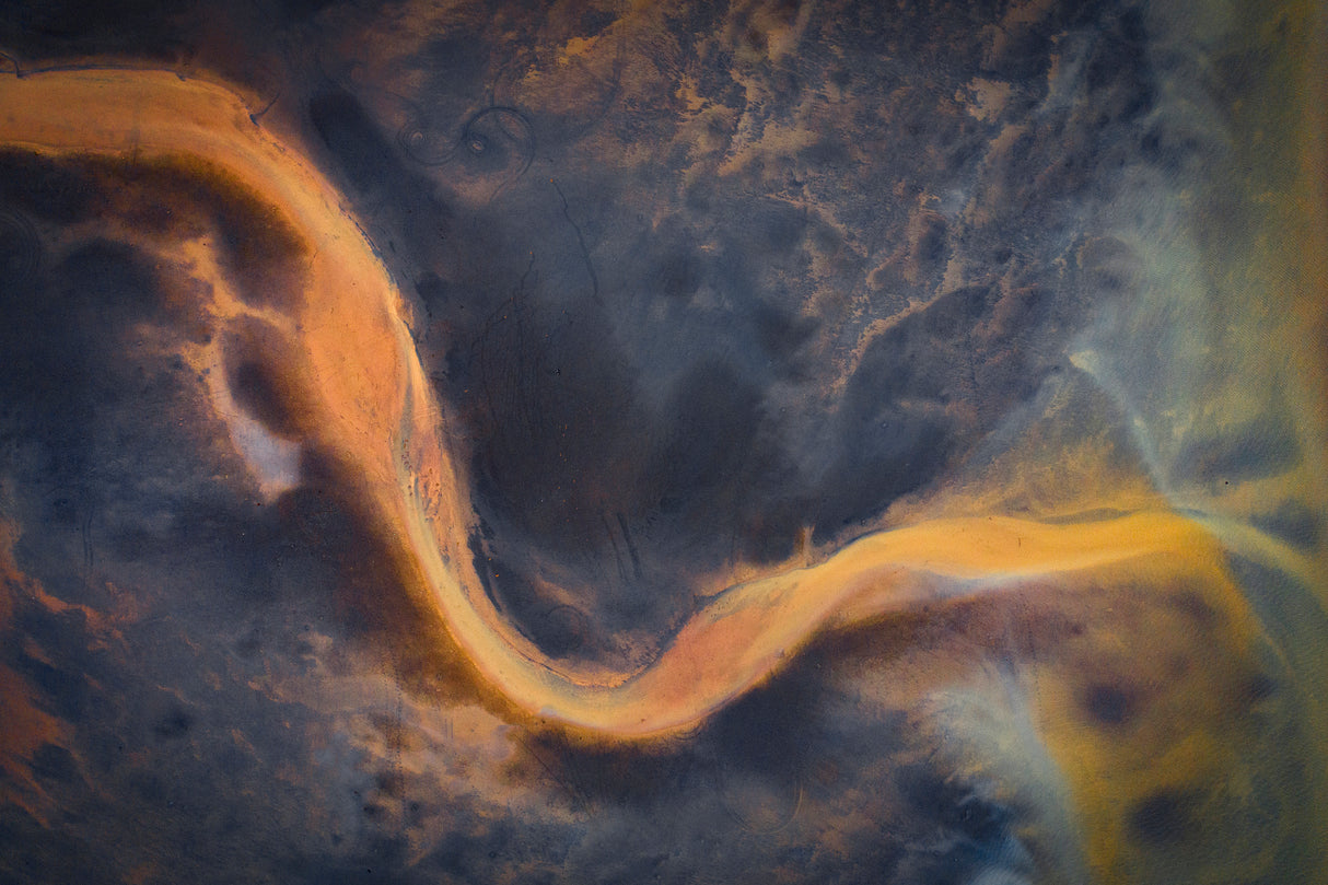 River Flowing to Ocean Poster och Canvastavla