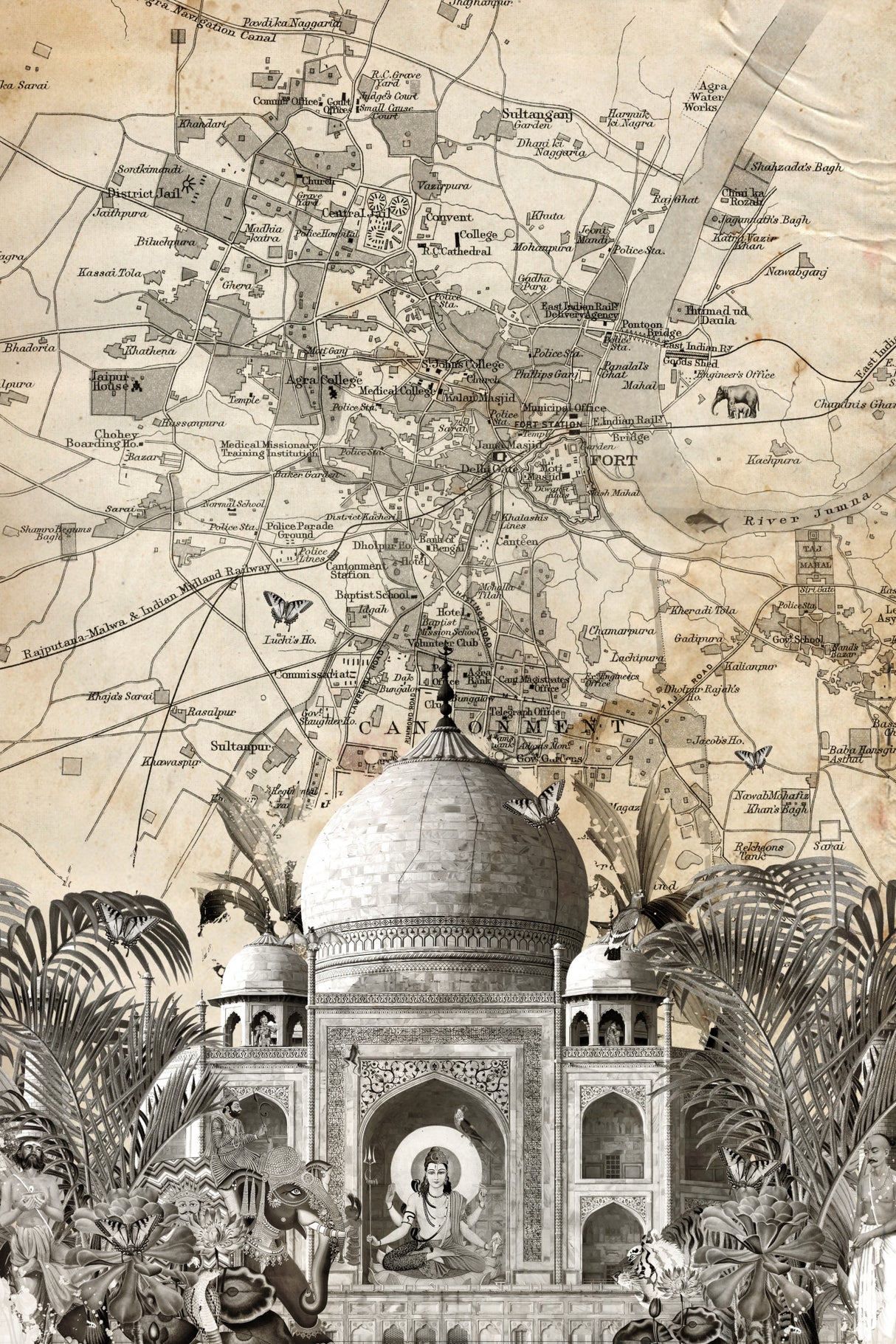 Agra, Taj Mahal (City Breaks) Poster och Canvastavla