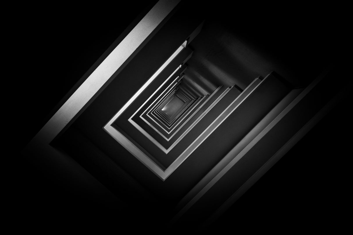 Black and white and rectangles all overu Poster och Canvastavla