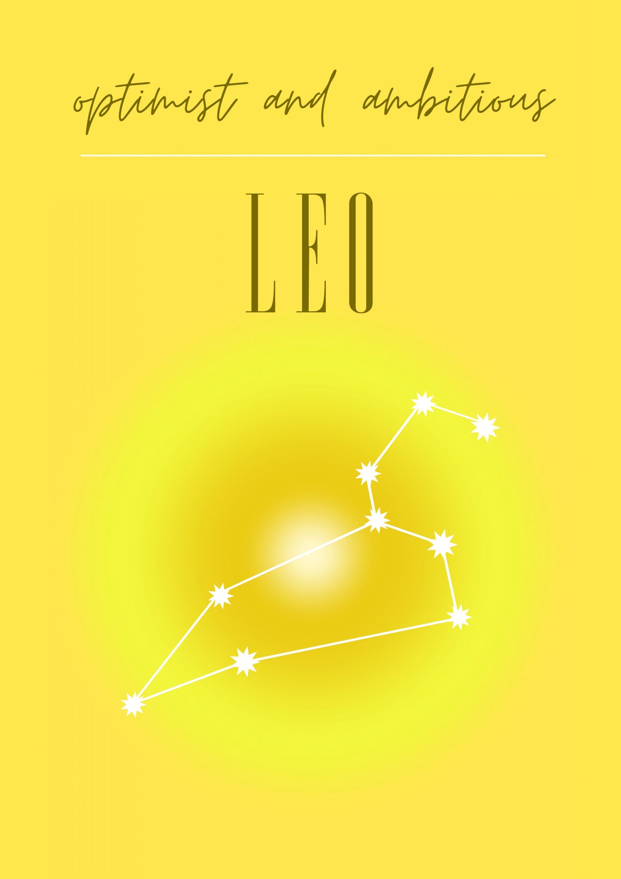 Leo Zodiac Print Art Poster och Canvastavla