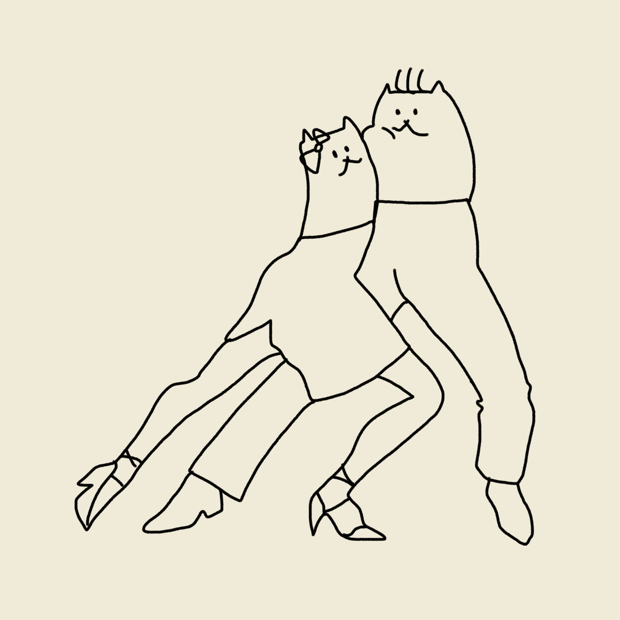 Waltz Cats Poster och Canvastavla