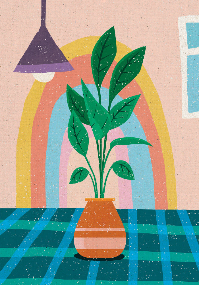 Rainbow in the Living Room Vas och keramikposter