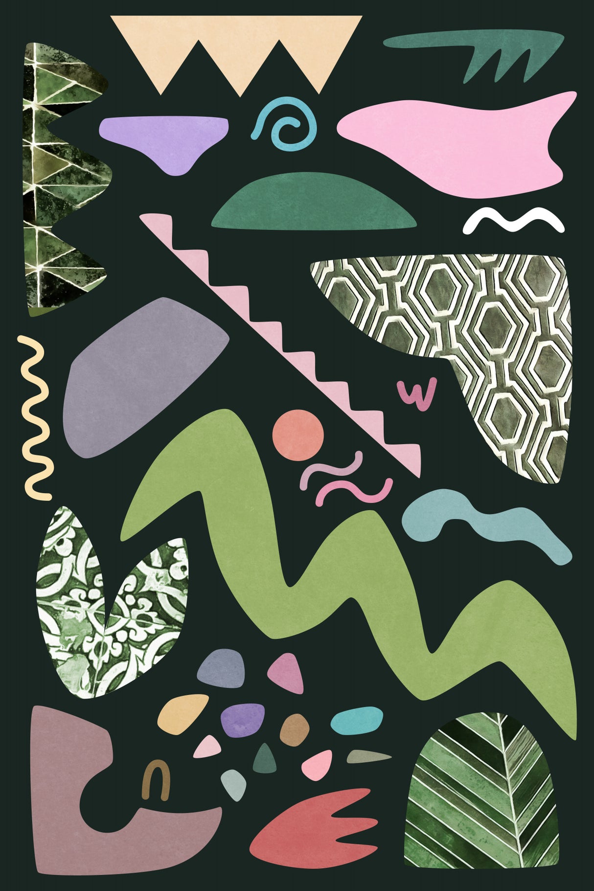 At the Villa Colors and Shapes Poster och Canvastavla