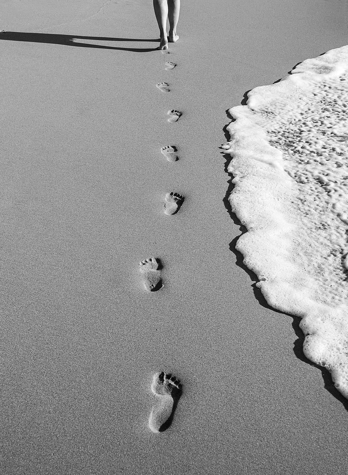 Footprints on the beach Poster och Canvastavla