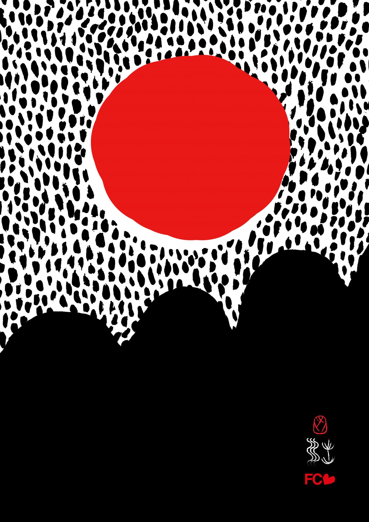 Saigon Sun Red Poster och Canvastavla