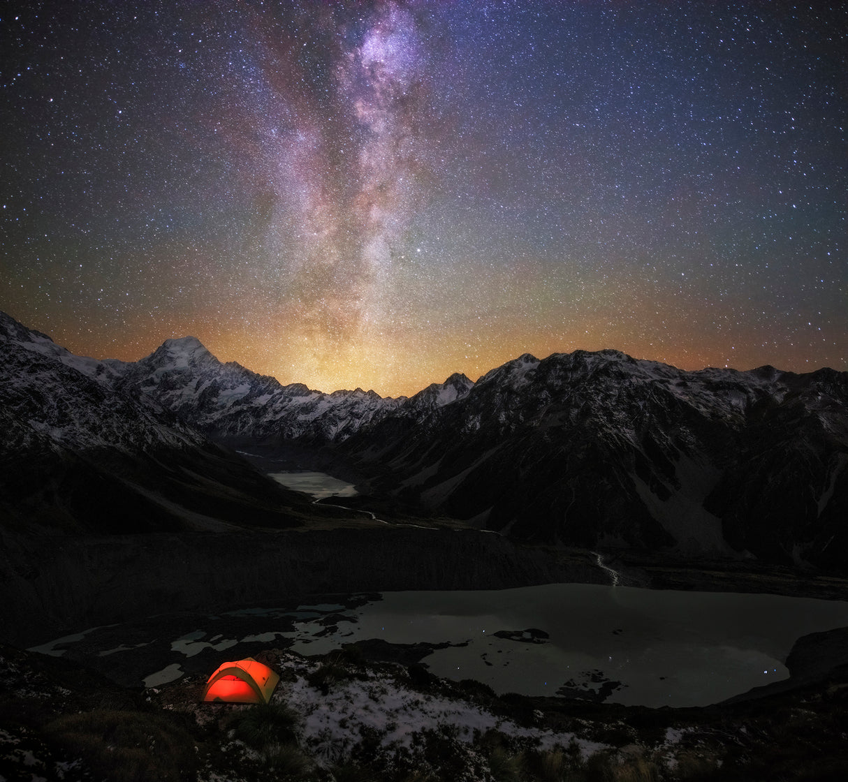 Mt Cook - The Sky IS My Companion Poster och Canvastavla