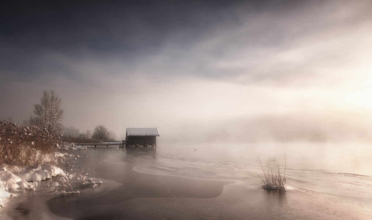Misty Winter Morning Poster och Canvastavla
