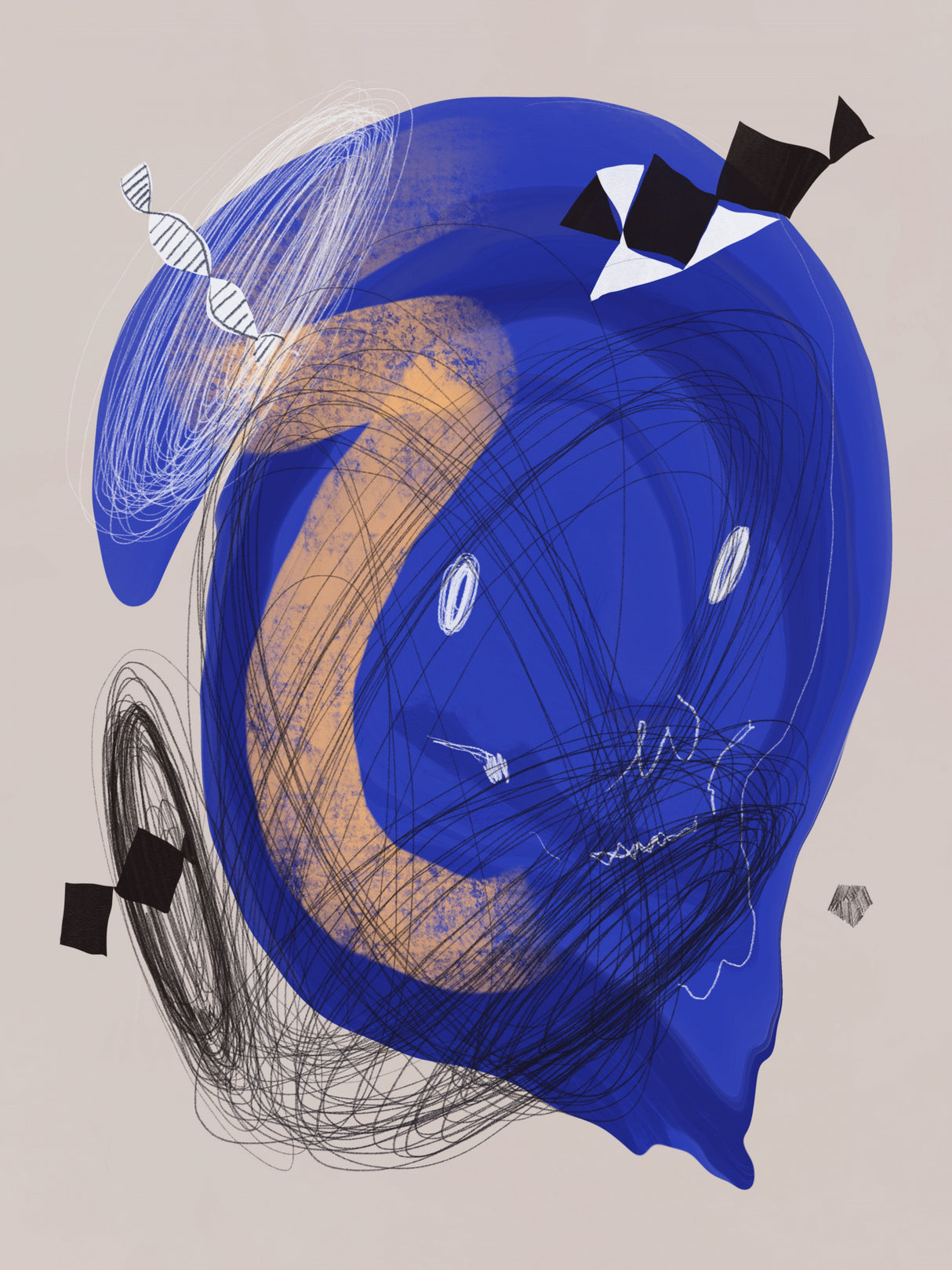 Space Skeleton Poster och Canvastavla