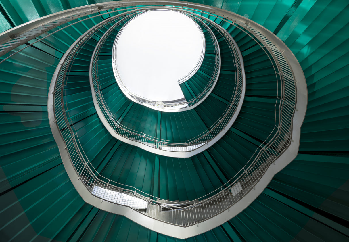 blue-green spiral Poster och Canvastavla