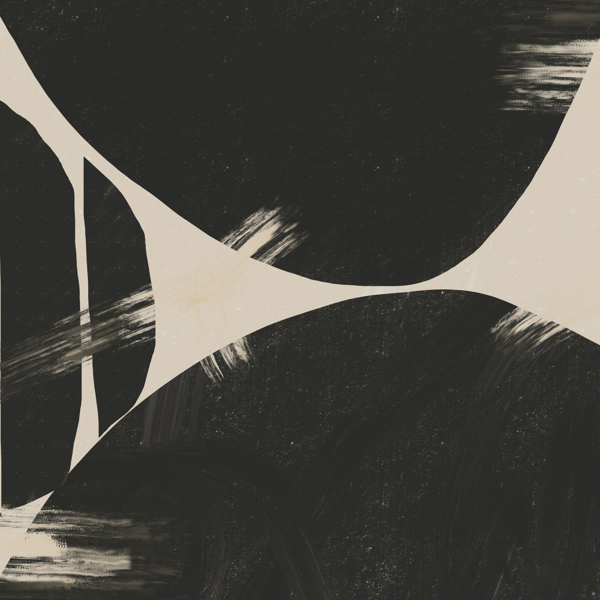 Black Abstract Study Poster och Canvastavla