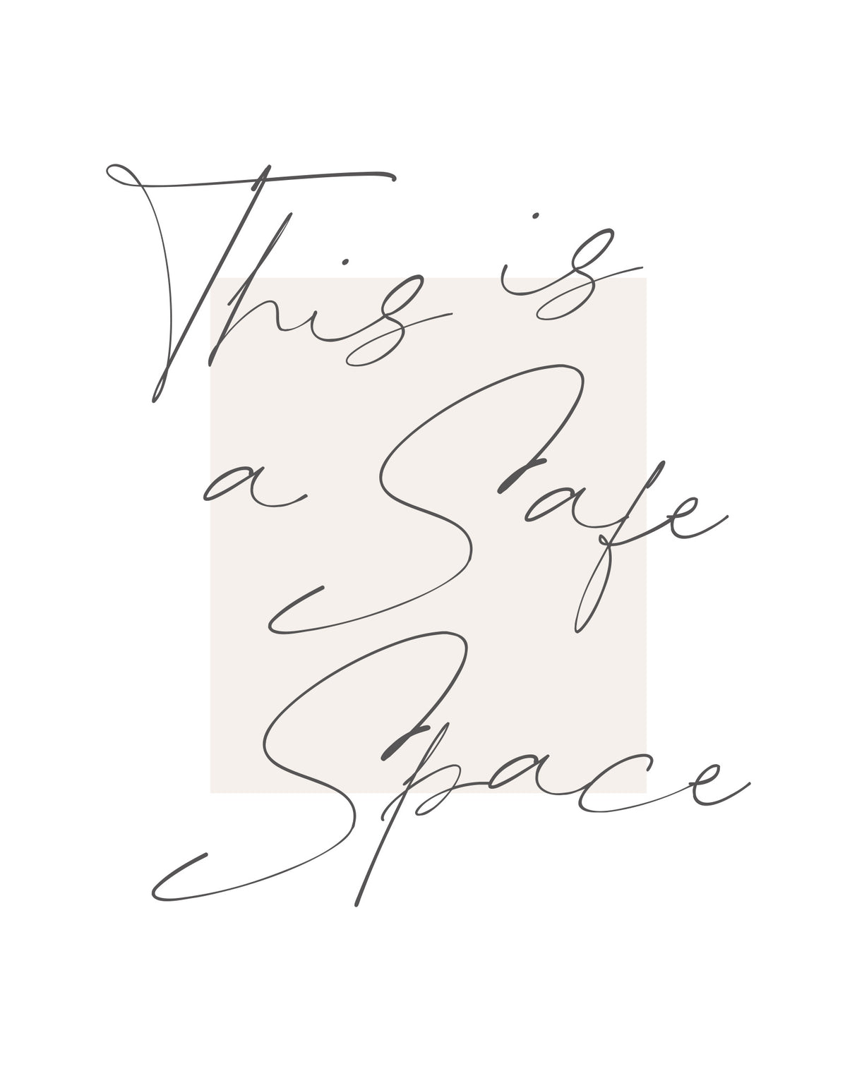 Safe Space Poster och Canvastavla