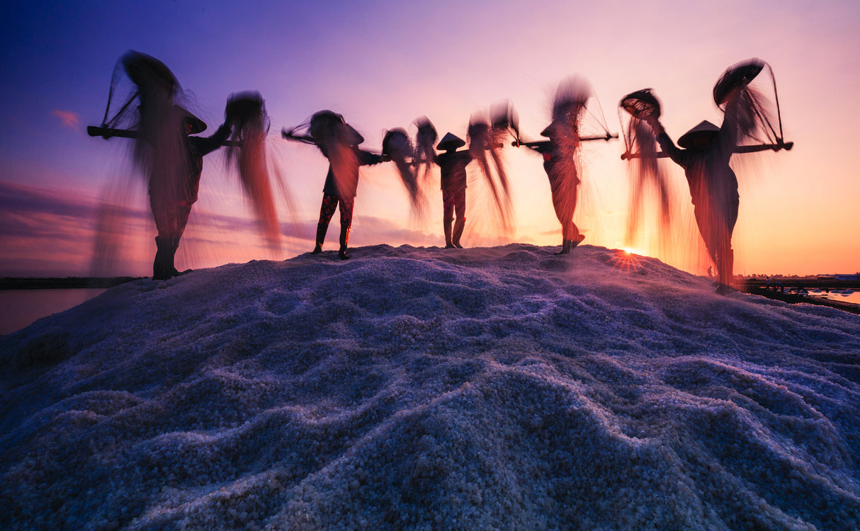 New day in the salt field Poster och Canvastavla