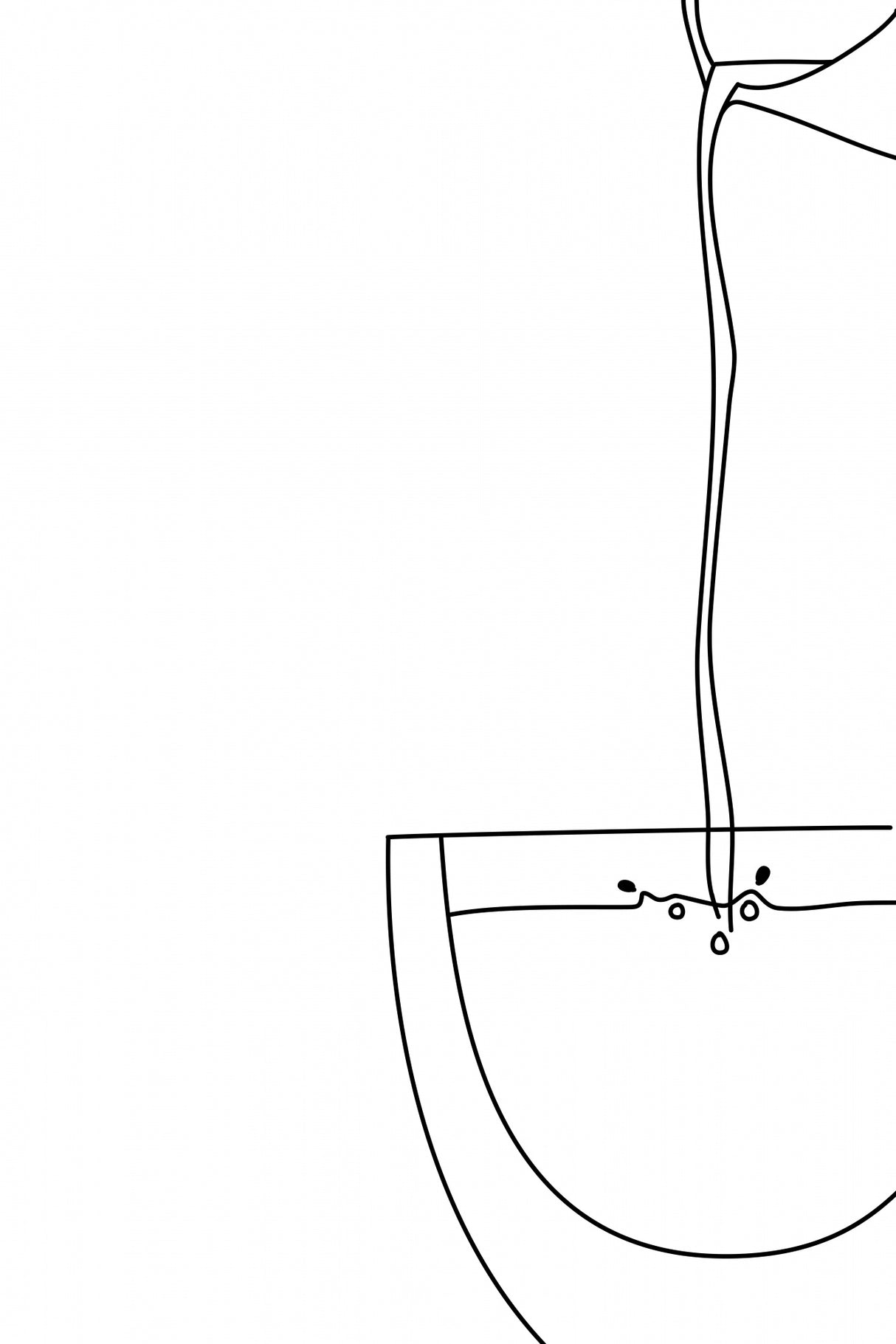 Pouring coffee line art Poster och Canvastavla