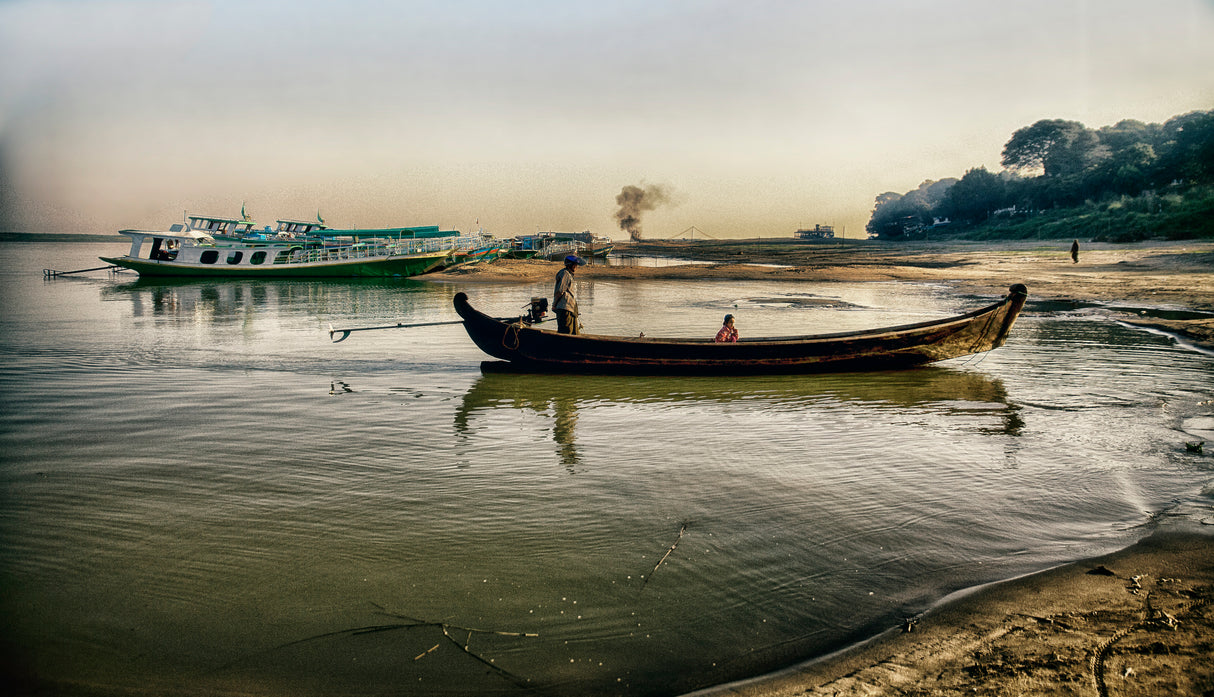 the river Myanmar Poster och Canvastavla