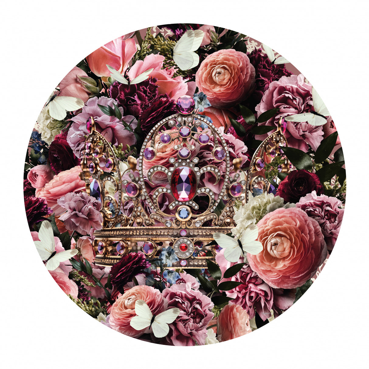 Paisley Blooms & Crow Poster och Canvastavla
