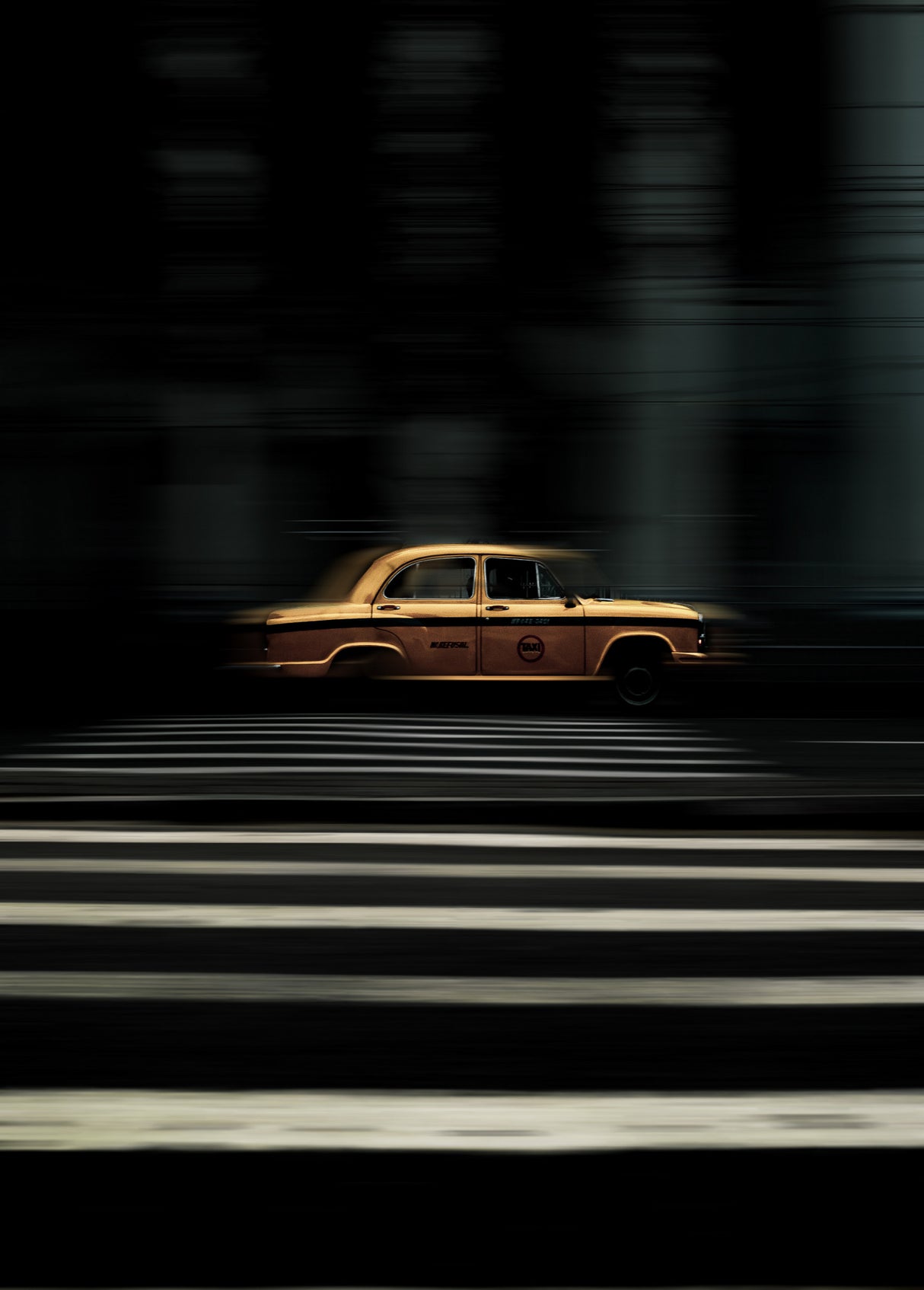 The vintage taxi Poster och Canvastavla