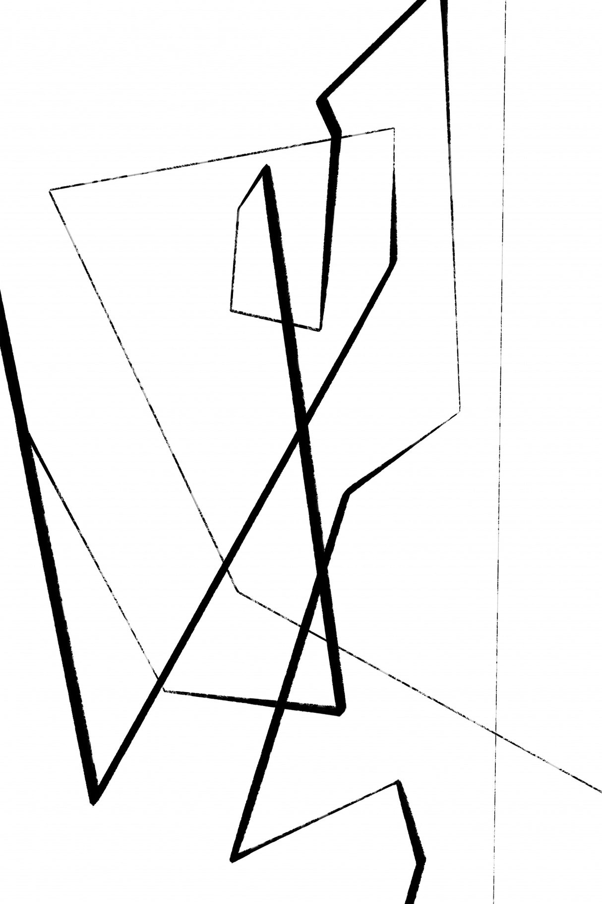 Angular Lines No 4 Poster och Canvastavla