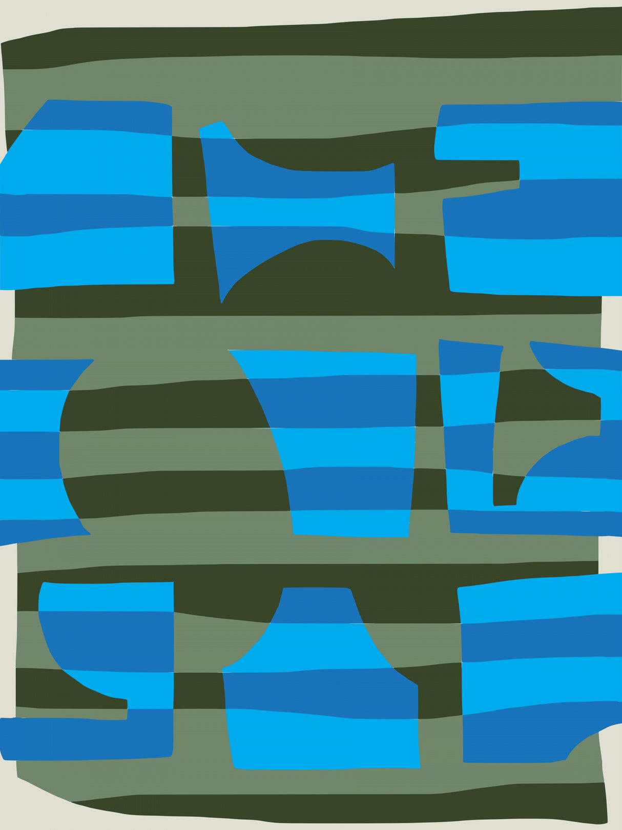 Abstract Stripe Minimal Collage 4 Poster och Canvastavla