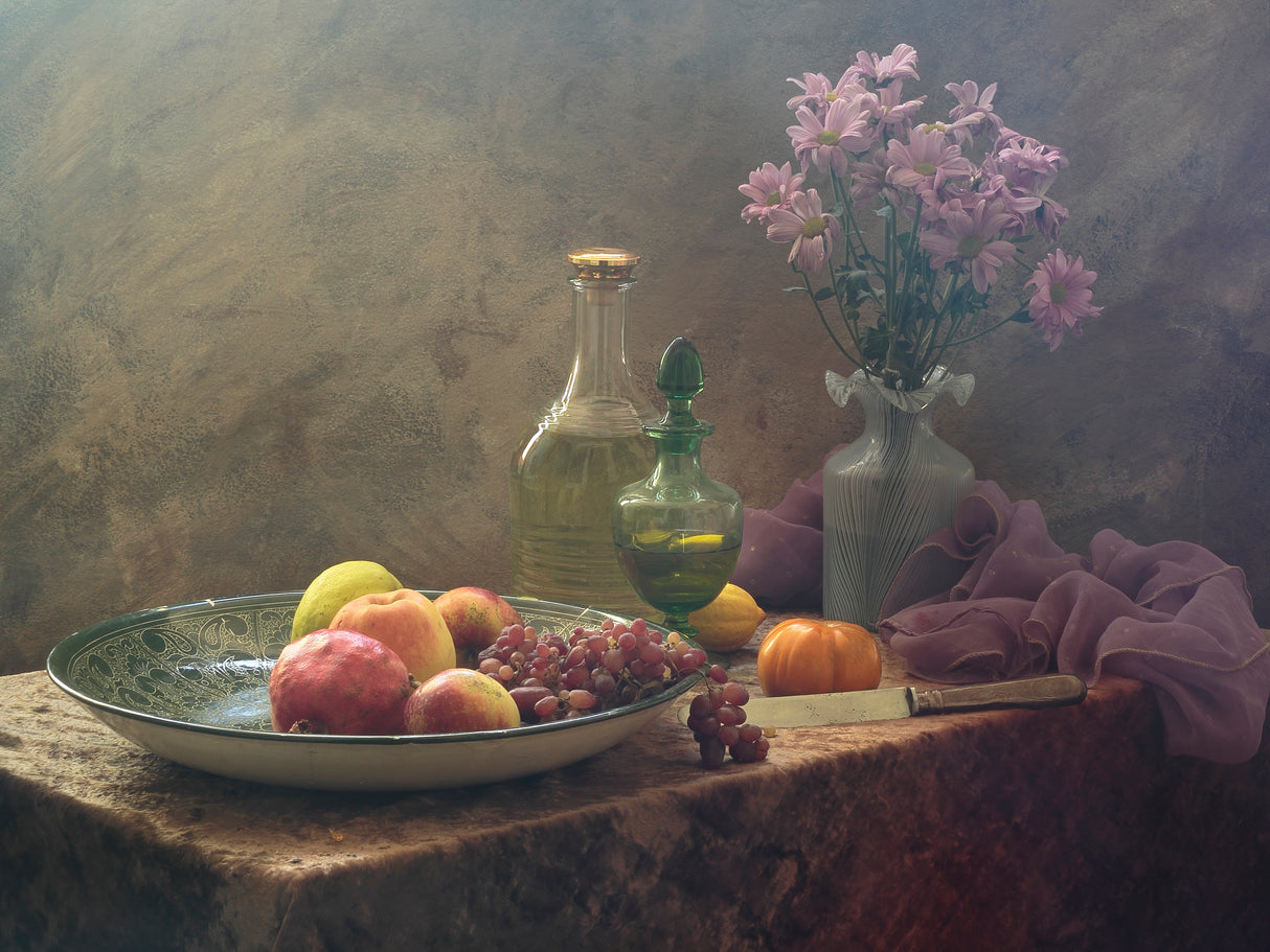 Still Life with lilac Flowers Poster och Canvastavla