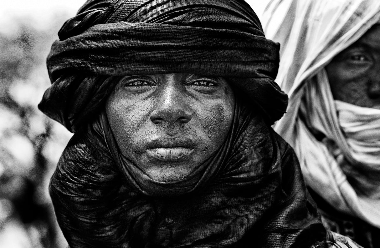 Peul man at the gerewol festival-II-Niger Poster och Canvastavla