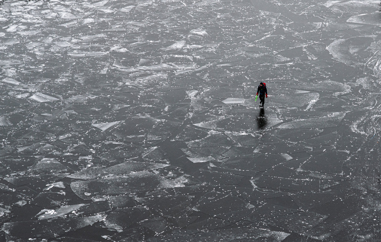 Walking on frozen lakes Poster och Canvastavla