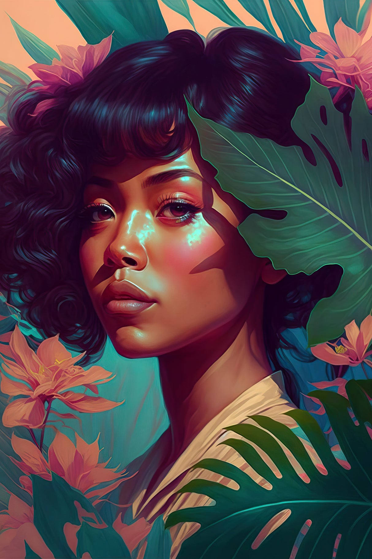 Hawaiian Beauty Poster och Canvastavla