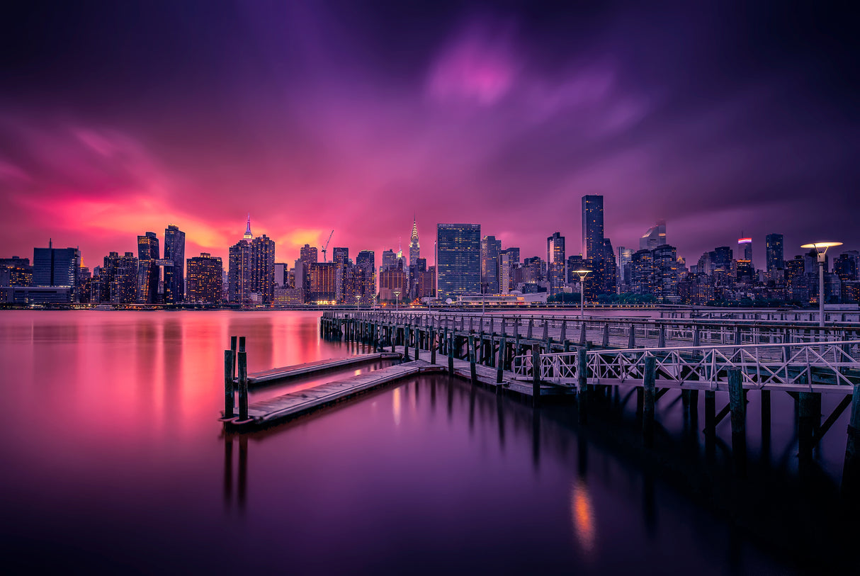 Manhattan Sunset - New York Poster och Canvastavla