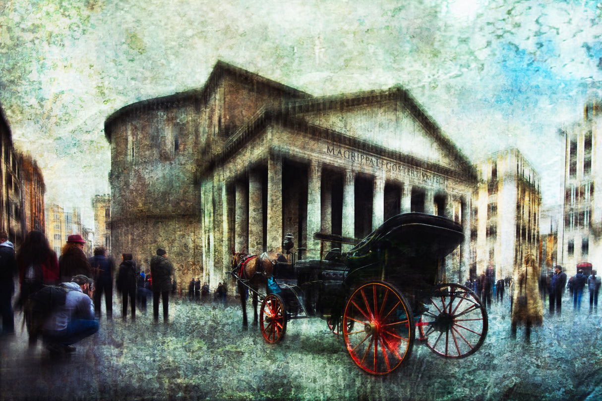 Carriage with horse Poster och Canvastavla