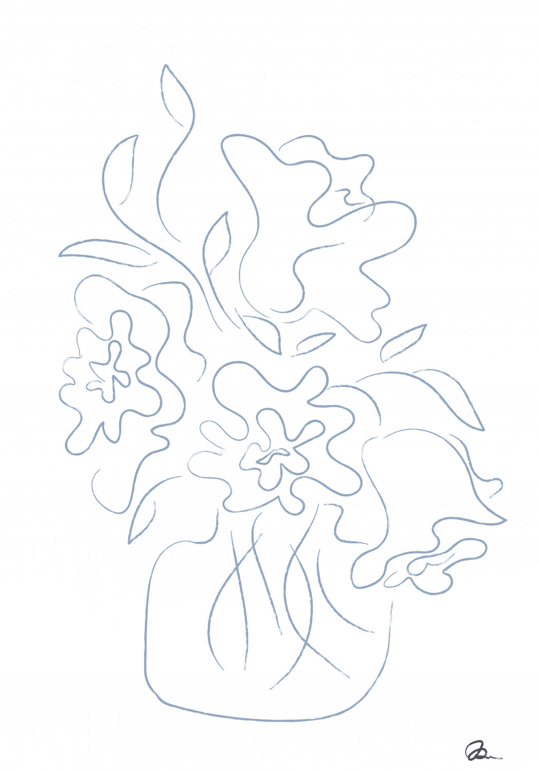 Flower Bouquet Sketch Poster och Canvastavla